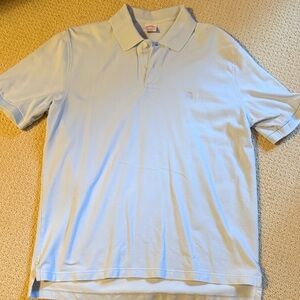 Brooks Brothers Men's Light Blue Polo Shirt Large